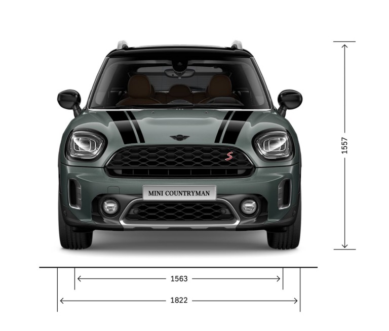 MINI Countryman – önden görünüm – boyutlar